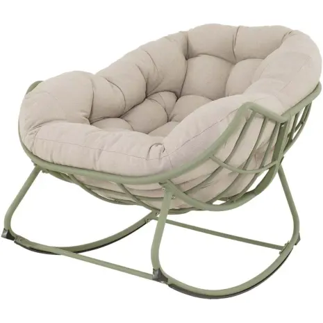 Lounge schommelstoel Cozy beige Lesli Living