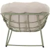 Lounge schommelstoel Cozy beige Lesli Living met olefin kussen