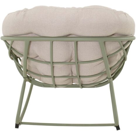 Lounge schommelstoel Cozy beige Lesli Living met olefin kussen