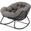 Lounge schommelstoel Cozy grijs Lesli Living