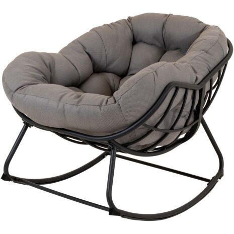 Lounge schommelstoel Cozy grijs Lesli Living