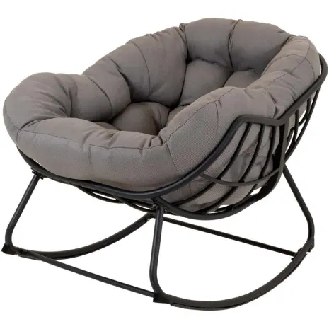 Lounge schommelstoel Cozy grijs Lesli Living