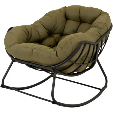 Lounge schommelstoel Cozy groen Lesli Living