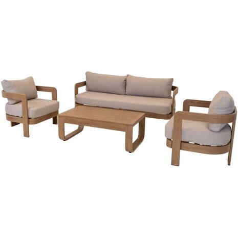 Loungeset Mylo beige Lesli Living voor tuin of terras