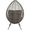 Loungestoel Chill grijs Lesli Living relaxstoel egg chair