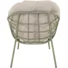 Loungestoel Cozy beige Lesli Living met olefin kussen