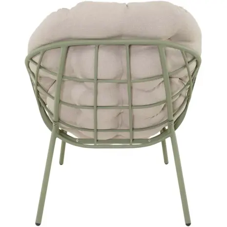 Loungestoel Cozy beige Lesli Living met olefin kussen