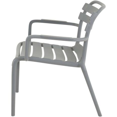 Loungestoel Torvi grijs Lesli Living stapelbare tuinstoel