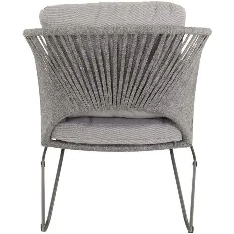 Loungestoel buiten Izumi grijs met kussen van Lesli Living