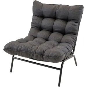 Loungestoel buiten Zenzi zwart Lesli Living