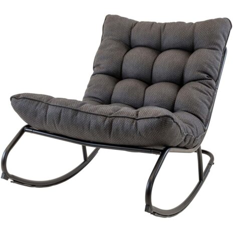 Schommelstoel Zenzi zwart Lesli Living