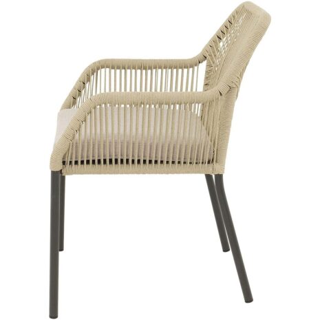 Stapelstoel Akita beige Lesli Living terras stoel