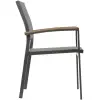 Stapelstoel Arezzo Lesli Living antraciet hout look