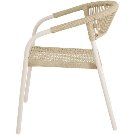 Stapelstoel Nagano beige Lesli Living terras stoel