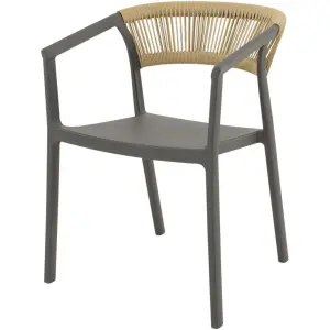 Stapelstoel Terrasa antraciet Lesli Living
