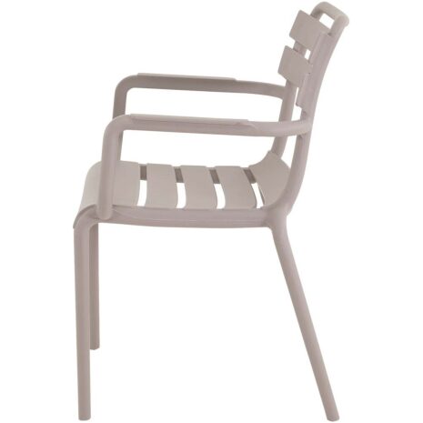 Stapelstoel Torvi taupe Lesli Living terras stoel tuinstoel