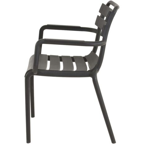 Stapelstoel Torvi zwart Lesli Living tuinstoel, terras stoel