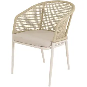 Tuinstoel Kioto creme Lesli Living