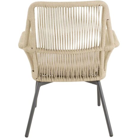 Tuinstoel Silas beige Lesli Living rope detail