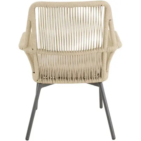 Tuinstoel Silas beige Lesli Living rope detail