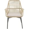 Tuinstoel Silas beige Lesli Living terras stoel