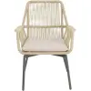 Tuinstoel Silas beige Lesli Living terras stoel