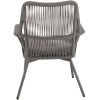 Tuinstoel Silas grijs Lesli Living rope detail