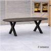 Tuintafel HPL Walnut met X poot