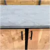 Verrijdbare BBQ werktafel met belgisch hardsteen blad details