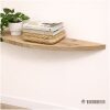 Wandplank halve maan eiken zwevend