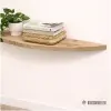 Wandplank halve maan eiken zwevend