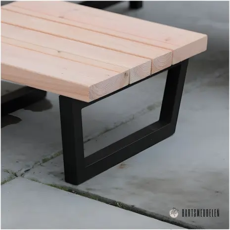 bijzettafel buiten Douglas met stalen frame Kyoto