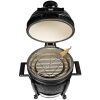 grill guru satin black kamado compact met accent rooster grill guru satin black kamado compact met accent rooster