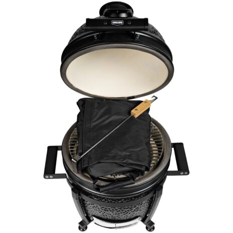 grill guru satin black kamado compact met accessoires