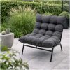 relaxstoel Zenzi Zwart Lesli Living voor in de tuin