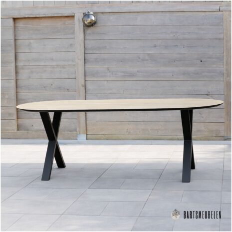 tuintafel HPL oak palasanto X poot