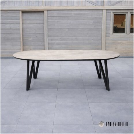 tuintafel HPL taupe vlinder poot tuintafel HPL taupe vlinder poot