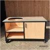 Buitenkeuken 150 cm met HPL taupe blad en opbergkast Buitenkeuken 150 cm met HPL taupe blad en opbergkast