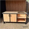 Buitenkeuken 180 cm met HPL taupe blad en dubbele kast