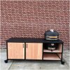 Buitenkeuken 205 cm met HPL zwart en Yakiniku kamado Large
