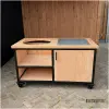 Buitenkeuken Douglas 150 cm met tegel en opbergkast Buitenkeuken Douglas 150 cm met tegel en opbergkast