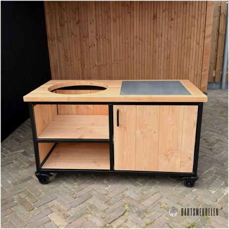 Buitenkeuken Douglas 150 cm met tegel en opbergkast