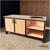 Buitenkeuken met opbergkast 180 cm HPL blad taupe