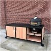 Buitenkeuken met opbergkast 205 cm en HPL blad zwart met Yakiniku Kamado Large