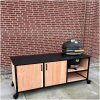 Douglas buitenkeuken 205 cm met HPL blad zwart en Yakiniku kamado large