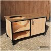 Luxe buitenkeuken met HPL koper werkblad voor de kamado Luxe buitenkeuken met HPL koper werkblad voor de kamado