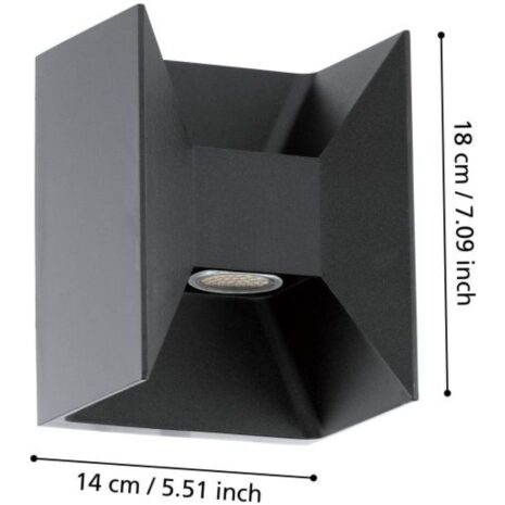 Moderne LED wandlamp voor buiten Morino