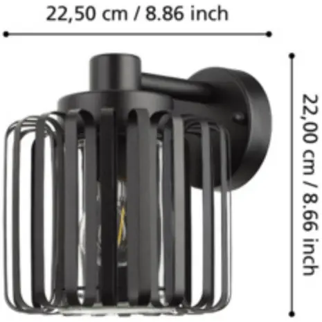 Moderne gevelverlichting SELINUS E27