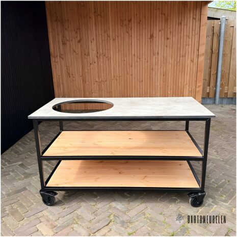 Open buitenkeuken 150 cm met HPL beige blad