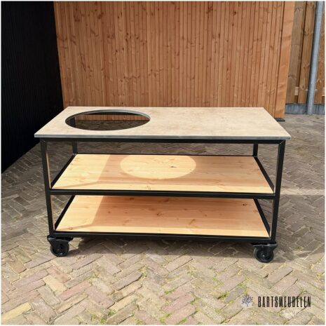 Open buitenkeuken 150 cm met HPL taupe blad